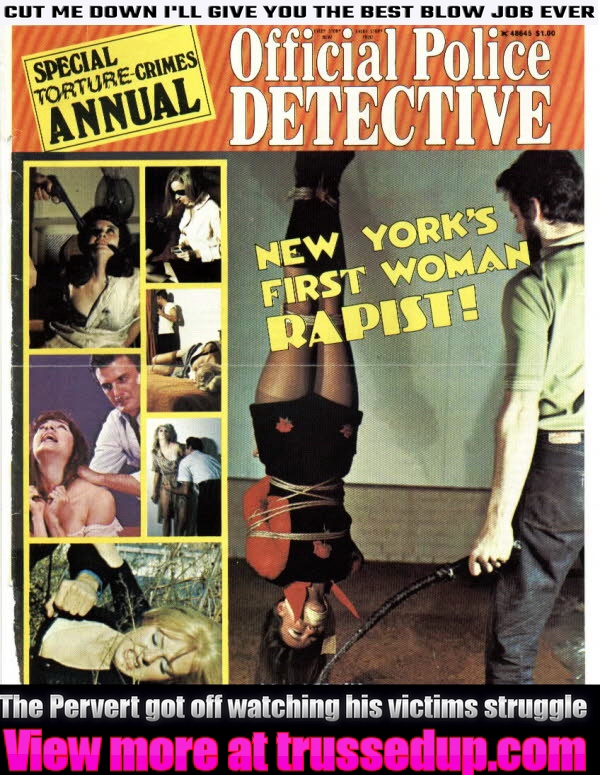 vintage bondage classics hanged from the ceiling upside down strung up to a beam by her feet women strung up girls lashed to beams classic bondage detective magazine covers women tied up in ropes girls bound and gagged hand over mouth grabbed and gagged vintage cover