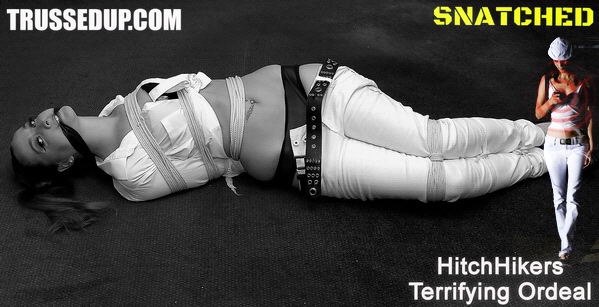 hom vintage bondage classics women kidnapped tied up hitch-hiker abducted bound and gagged ransom hostage