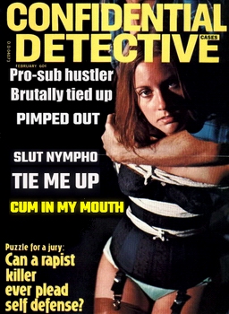 1970s bound to please Vintage Bondage Classics lesbian girls tied up basque and stockings bondage 1969 to 1985 detective magazine covers