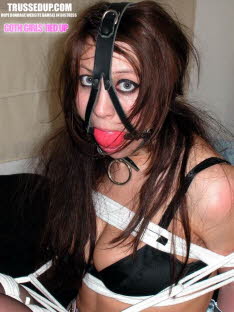 tight rope bondage teen coed student bound and ball gagged big busted girls tied up women balltied