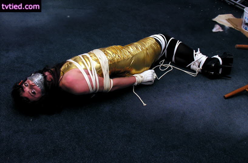 tvtied sissy girls in bondage, Transvestites bound, gagged, hogtied and lef...