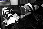 prostitute tied up in daisy duke jeans and thigh high boots tied up Retro hom 1980s  bondage classics detective magazine covers classic pages nympho hoe sucking women tied up and left covered in hot creame