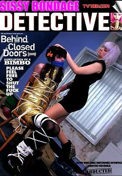 True sissy sex shop wank mag bimbo tranny whore tied up by a stunning fit goth twisted fem-dom bitch appointment for bondage-captive-nympho-bondage detective magazine covers transvestite vintage bondage classics