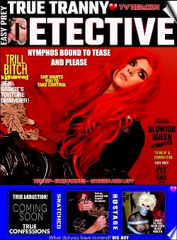 True tranny wank mag covers bondage detective magazine hot convincing nympho cock loving transvestite tied up vintage bondage sex shop classics