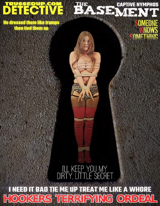 bondage detective magazine covers hot sex worker tied up in a basement