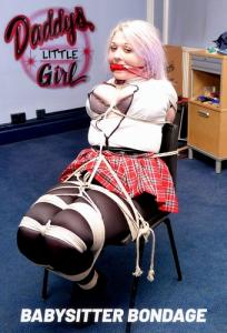www.trussedup.com -  babysitter bondage hand over mouth tied up nympho bound and gagged thumbnail
